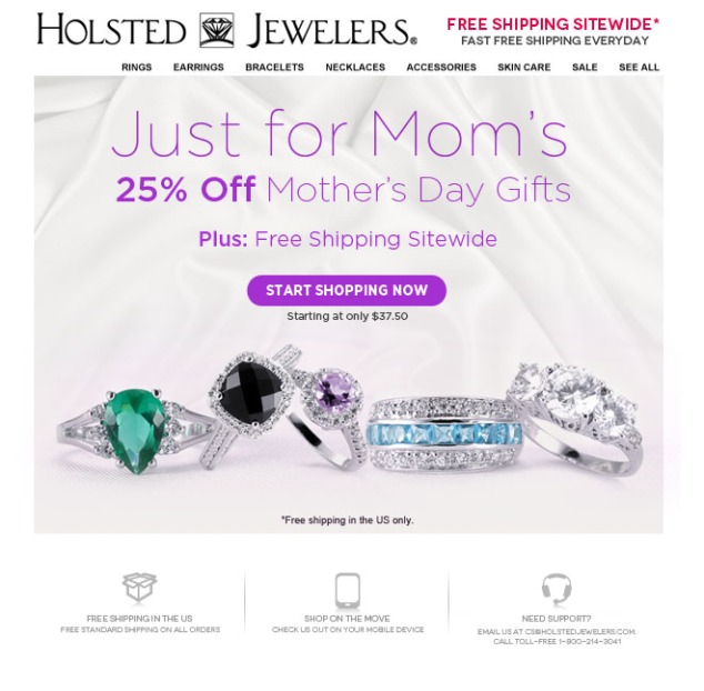 25% Off Mother's Day Gifts plus Free Shipping Sitewide.*